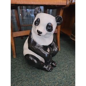 Vintage Italian Handpainted Ceramic Panda Numbered‎ 1421/1